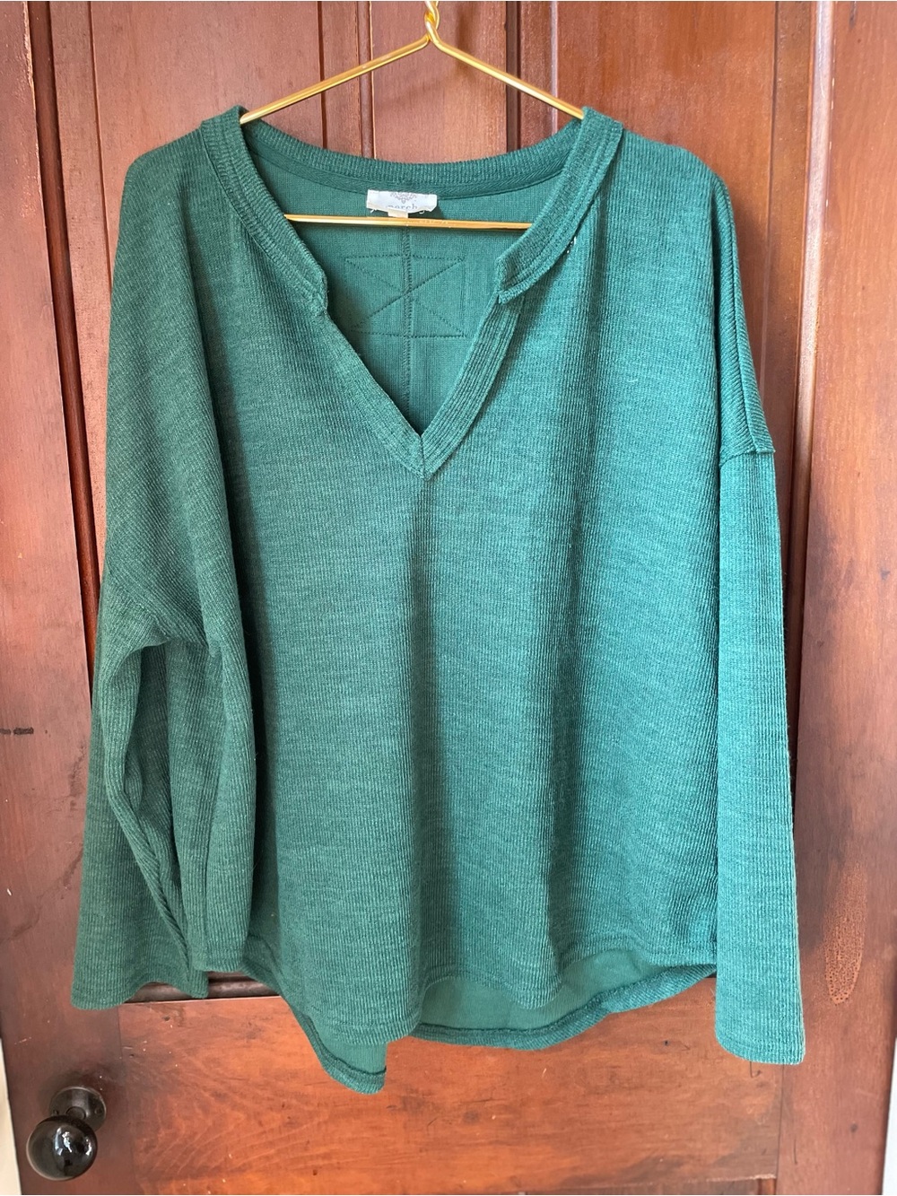 Perch by Blu Pepper women's 2X long sleeve green sweater